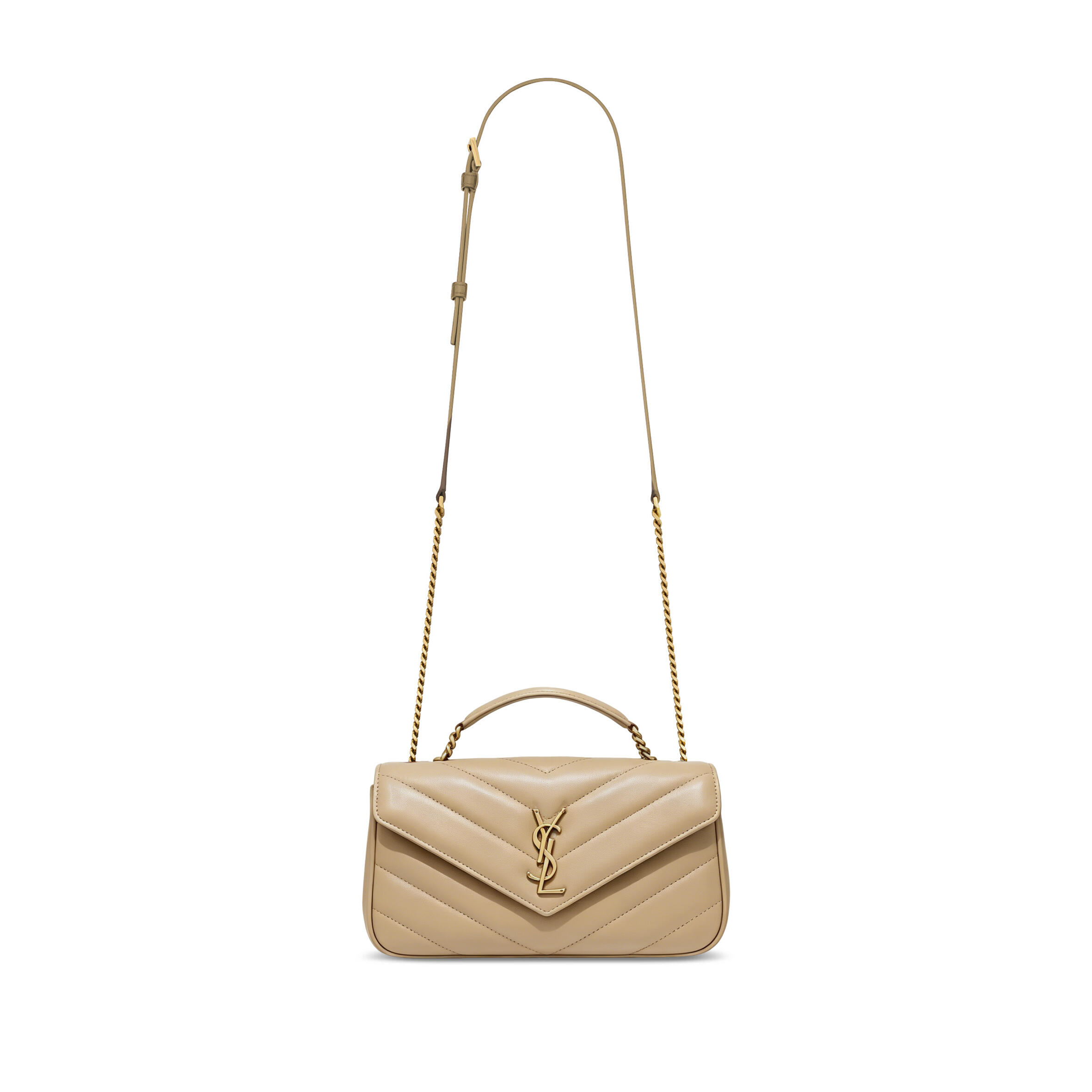 YSL LOULOU TOP-HANDLE IN MATELASSÉ LAMBSKIN 869461 (25*13*6cm)